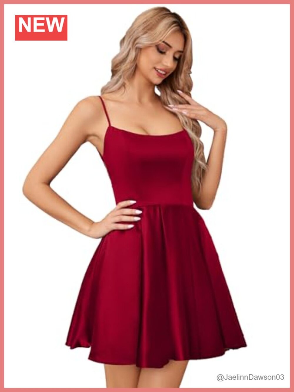 Satin Mini Dress Backless Spaghetti Strap Cocktail Party